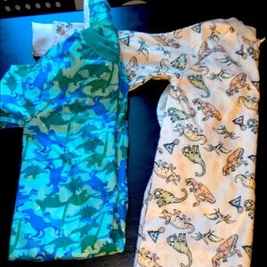 NWOT Dinosaur Print Kids Pajamas Set